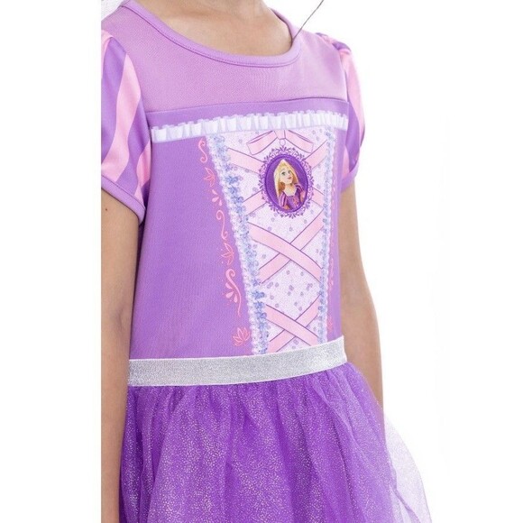 Disney's Rapunzel Purple Girls Princess Cosplay Dress Size L 10-12 - Picture 3 of 3